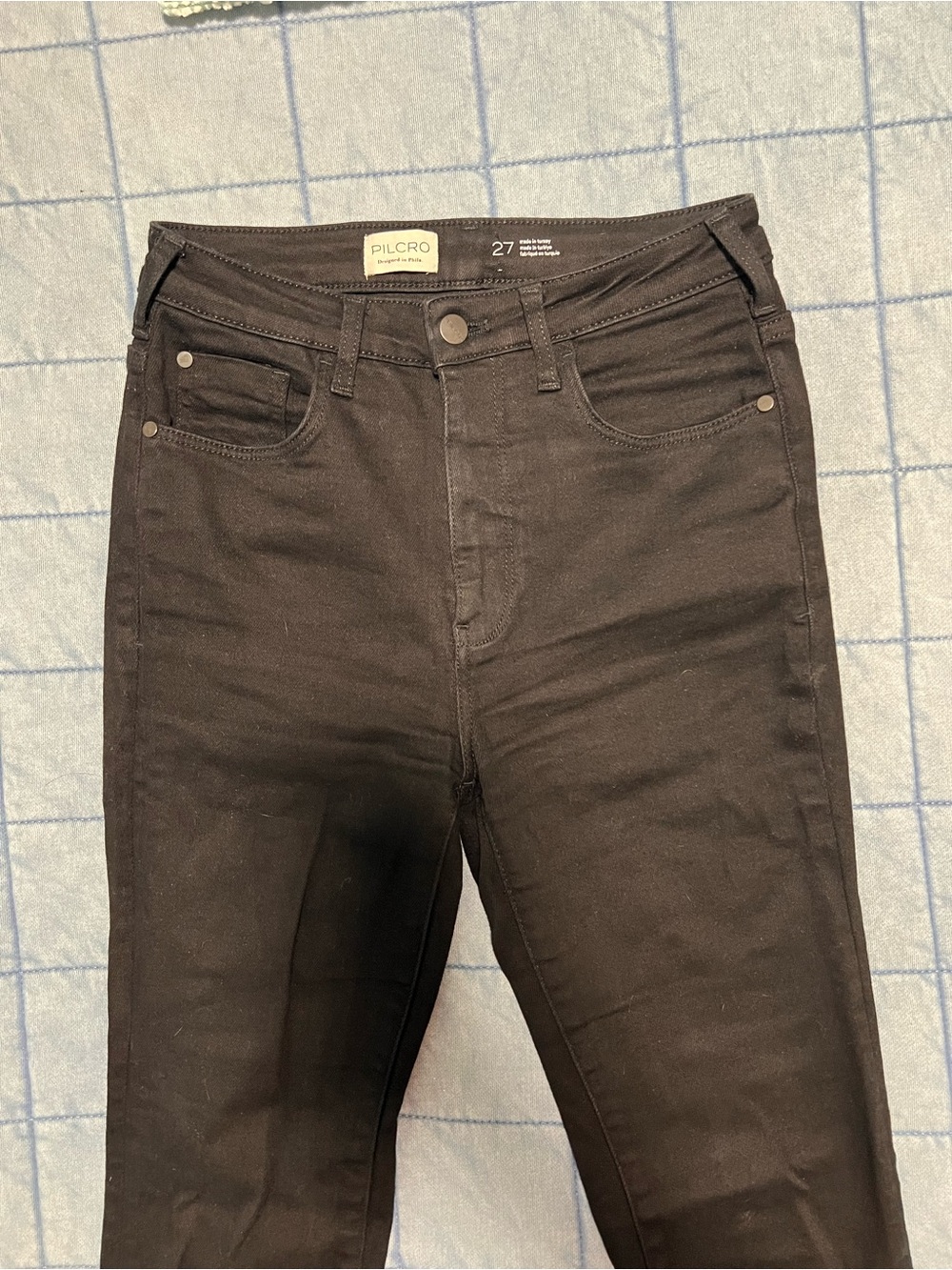 Pilcro Black High-Rise Skinny Jeans